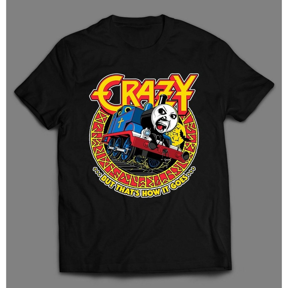 THE CRAZY TRAIN OZZY X THOMAS TRAIN PARODY SHIRT